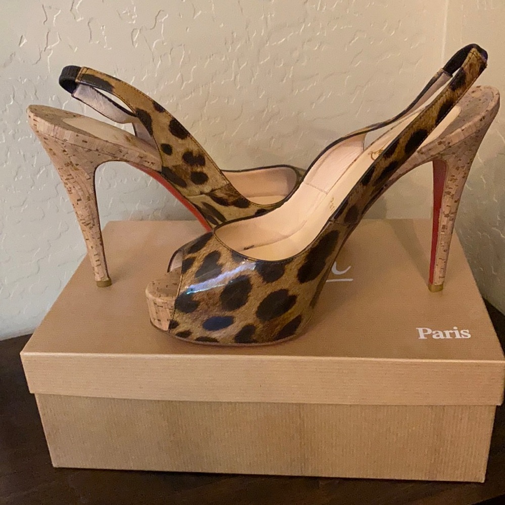 Christian Louboutin leopard sandals
